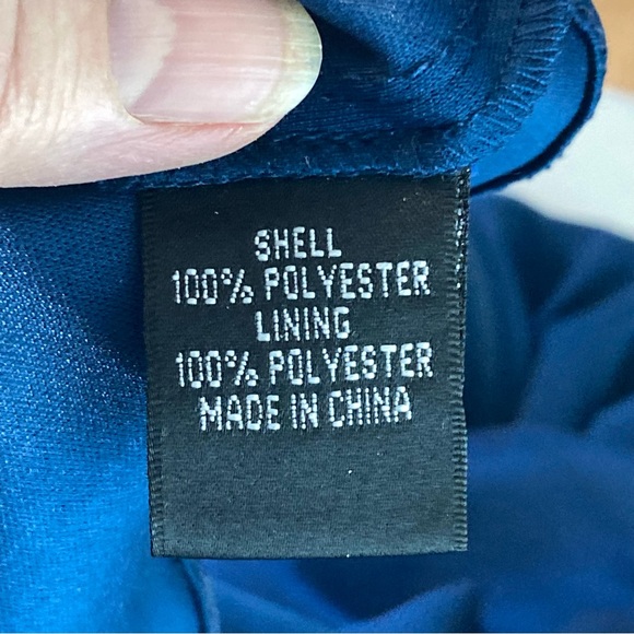 *Adrianna Papell Occasions 6 Teal Polyester Lined Ruffled Gown Beaded Detail - Picture 10 of 11